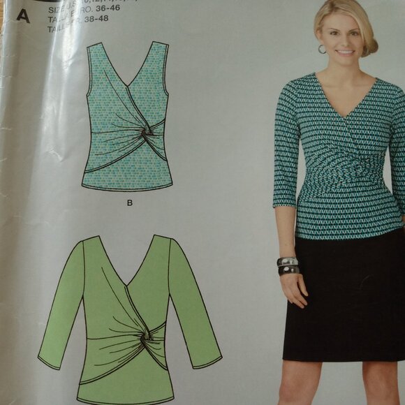 Shirt with Twist Waist Sewing Pattern Plus Size 10-20 UNCUT Simplicity 1849 - Picture 4 of 9